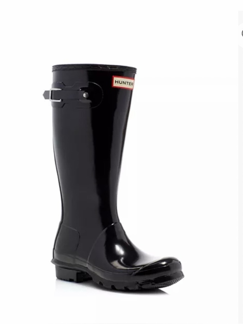 Hunter Original Tall Gloss Rain Boot in Black